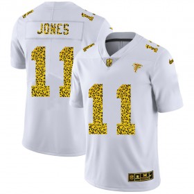 Maillot Homme Atlanta Falcons Julio Jones 11 Nike Flocked Leopard Print Blanc